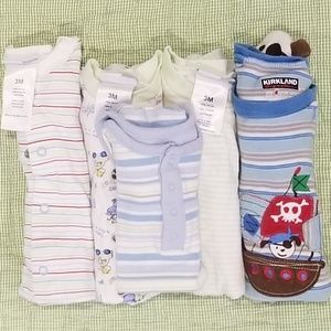 Baby Boy Mixed Lot Footies Pajamas Bundle 3-6M